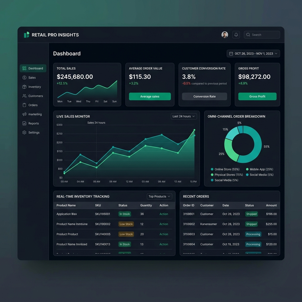 CybeCommerce Dashboard