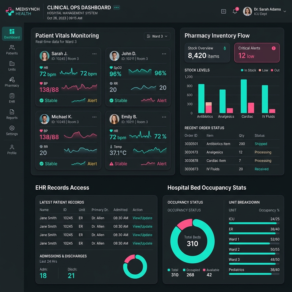 CybeHealth & Pharma Dashboard