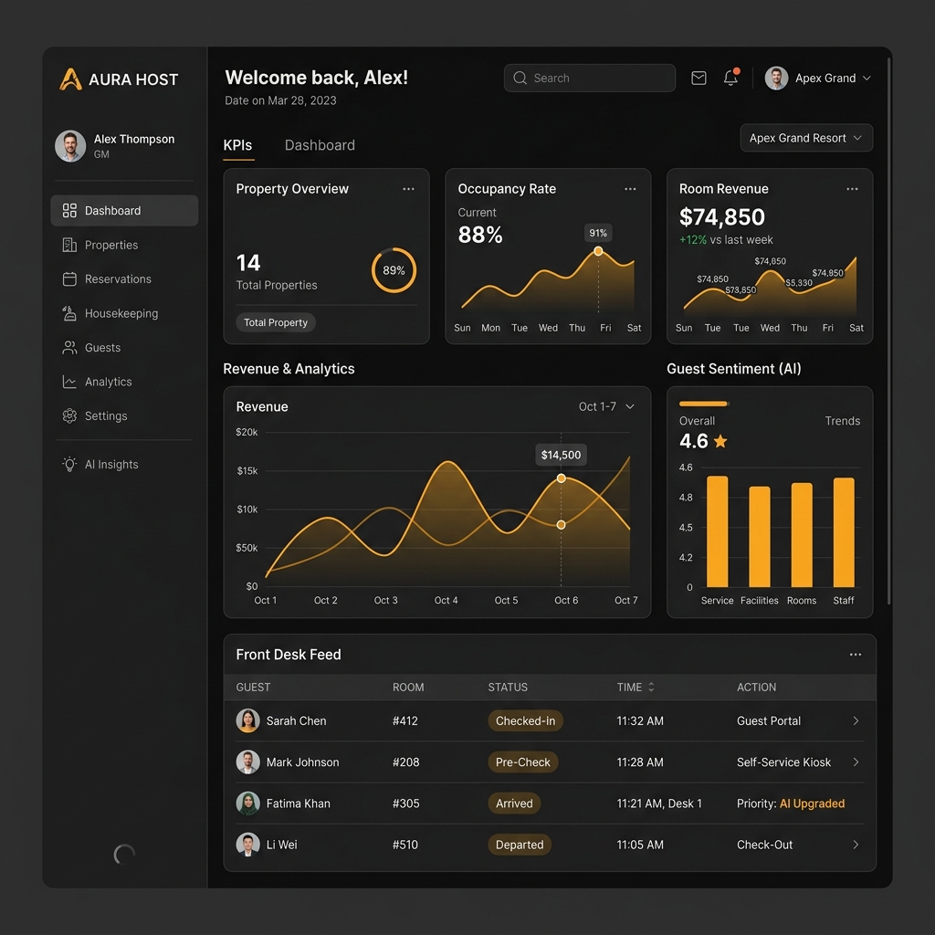 CybeHospitality Dashboard